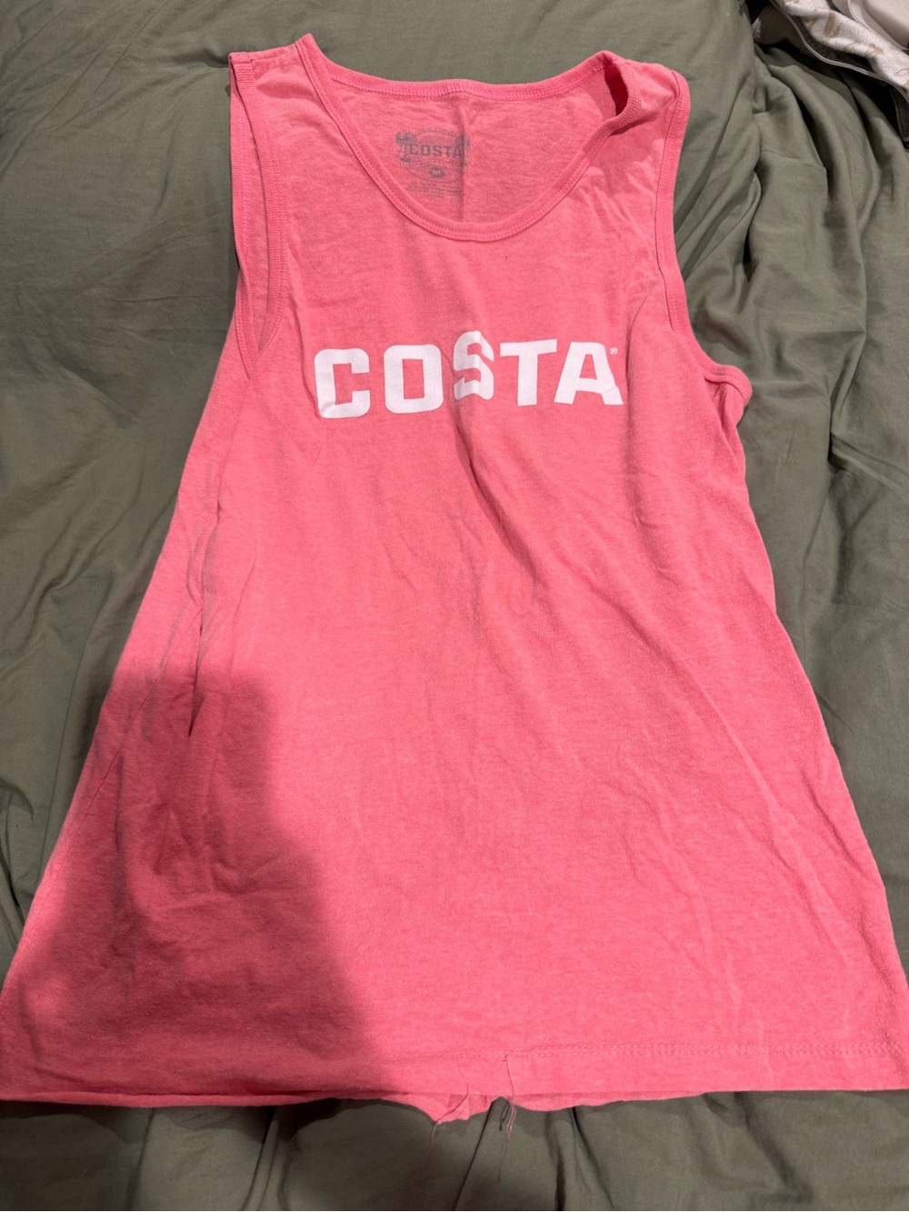 Costa Pink Logo Sleeveless Tank